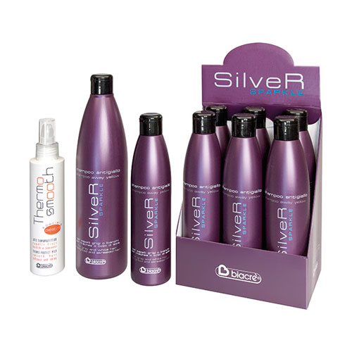 LISO - THERMO speciale piastra SILVER SPARKLE - shampoo antigiallo - BIACRE