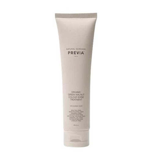 KEEPING-COLOURED HAIR: ORGANIC GREEN WALNUT COLOUR SHINE TREATMENT - PREVIA